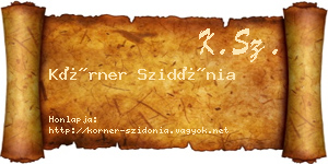 Körner Szidónia névjegykártya